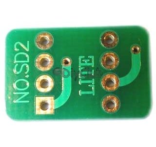 Two single SMT Op-Amp to Dual Op-Amp 8-pin DIP Adapter